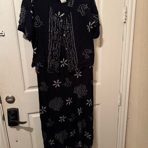 Parsley & Sage Black and White Maxi Dress